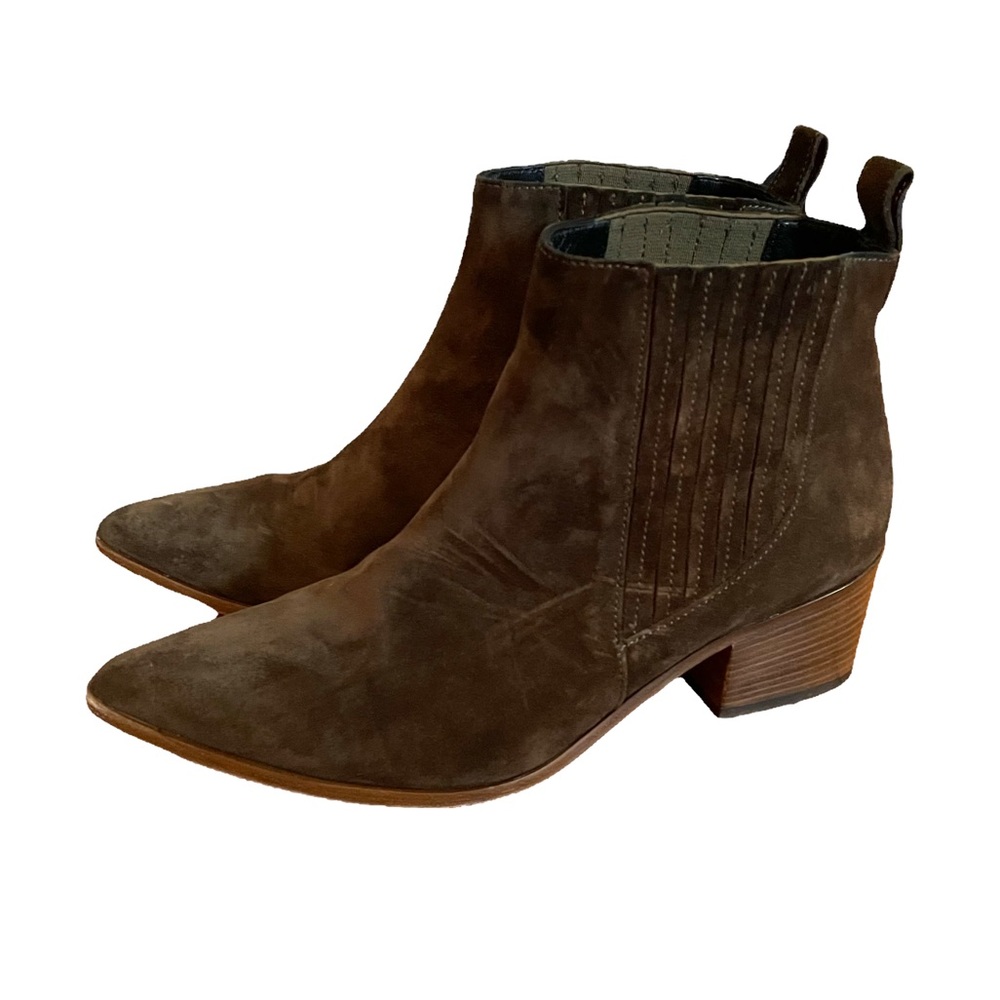 M. Gemi Western Style Suede Booties